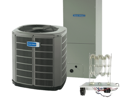 American Standard 5A7A4 - 2 Ton - 14.3 SEER2 AC with 5TEM4B02AC2 Air Handler - Single-Stage - Straight Cool System (AC + Electric Heat) - with install
