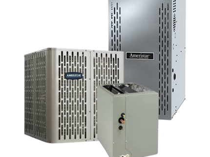 Ameristar A5AC4 - 2 Ton - 14.3 SEER2 AC with A801X - Single-Stage - 80% AFUE Furnace - Multi-Position Coil - Gas System - with install