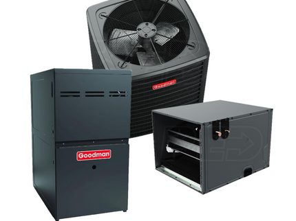 Goodman - 15.2 SEER2 - 3-Ton - Single-Stage - Gas System with 80% Furnace - with install - Lakewood, TX In-Stock