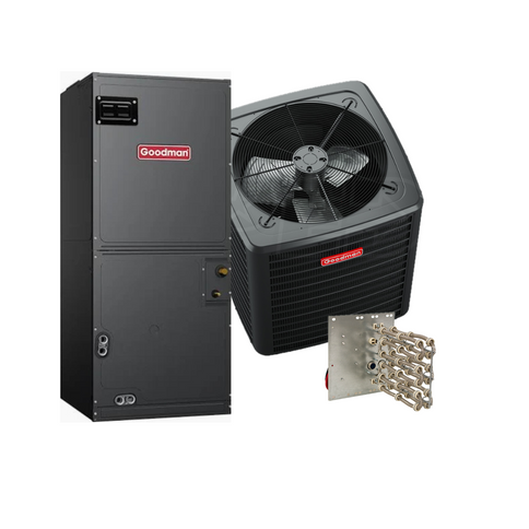 Goodman - 14.3 SEER2 - 5 Ton - Single-Stage Heat Pump System with 60K Air Handler - with install - Lakewood TX Warehouse Stock