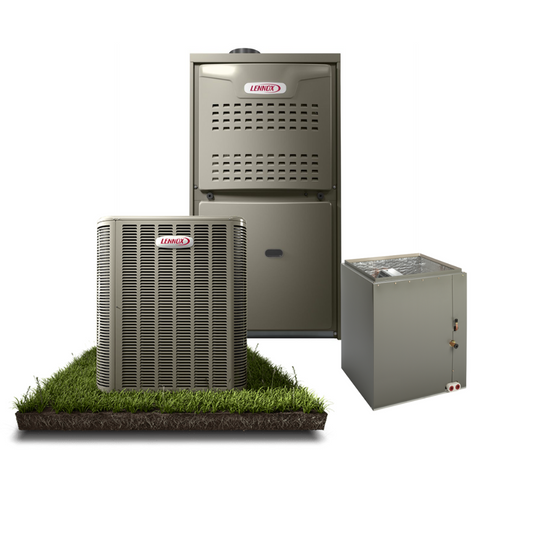 Lennox - 2 Ton - 17 SEER2 - Gas System - Two Stage Condenser - Variable Speed 80% Furnace - Horizontal Coil With Install