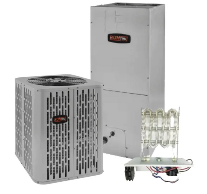 RunTru - 14.3 SEER2 - 3 Ton - Single-Stage Heat Pump System with 24K-42K Air Handler - with install - Lakewood TX Regional Availability