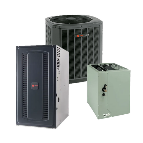 Trane - 1.5-Ton - 14.3 SEER2 - Single-Stage Gas System with Variable Speed 96% Furnace - with install - Lakewood TX Regional Availability