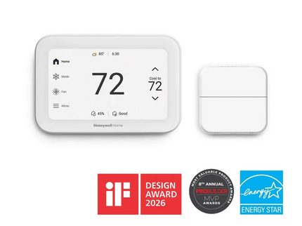 Honeywell ElitePRO™ S1200 4H/2C, 3H/3C Smart Programmable Thermostat with Room Sensor in WHITE